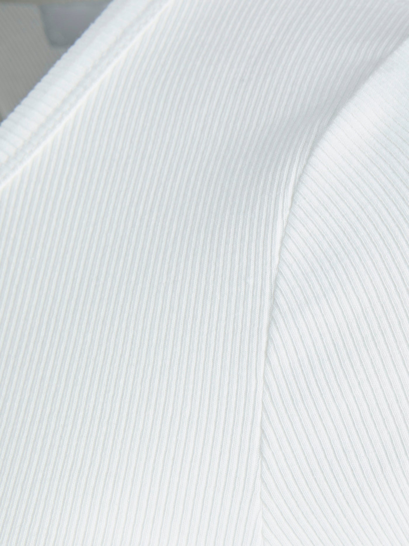 JJXX - Rib langærmet t-shirt - Hvid - Freya