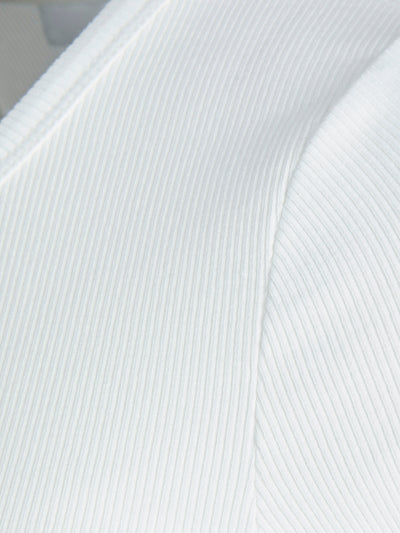 JJXX - Rib langærmet t-shirt - Hvid - Freya