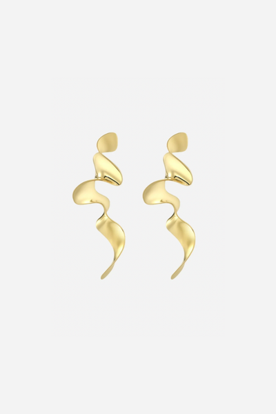 Andcopenhagen - Earrings - 18 carat gold plated zinc - Suie small