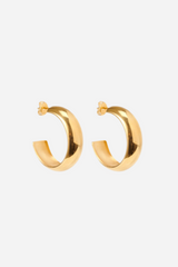Andcopenhagen - Earrings Hoops - 18 carat gold plated stainless steel - Cindy big