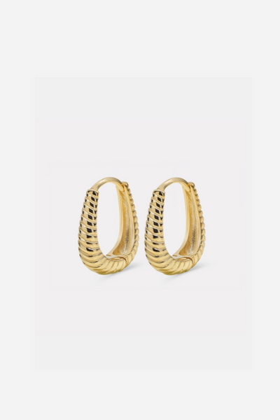 Andcopenhagen - Earrings hoops - 18 carat gold plated 925 sterling silver - Andrea