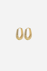Andcopenhagen - Earrings hoops - 18 carat gold plated 925 sterling silver - Andrea