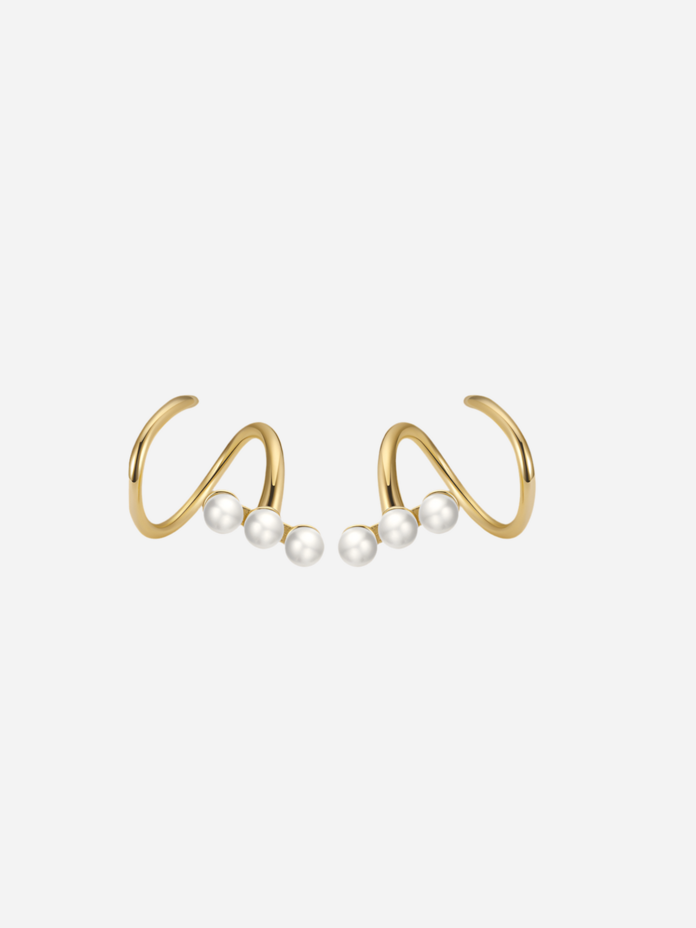 Andcopenhagen - Earrings - 18 carat gold plated 925 Sterling silver - Simone pearl