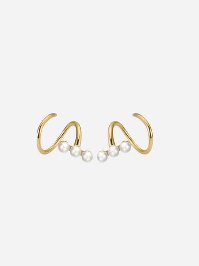 Andcopenhagen - Earrings - 18 carat gold plated 925 Sterling silver - Simone pearl