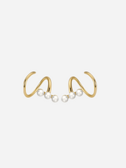 Andcopenhagen - Earrings - 18 carat gold plated 925 Sterling silver - Simone pearl