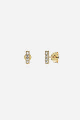 Andcopenhagen Jewelry - Stud Earrings - 18 Karat Gold-Plated 925 Sterling Silver - Line