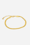 Andcopenhagen - Bracelet - 18 carat gold plated - flat snake chain - Gabi