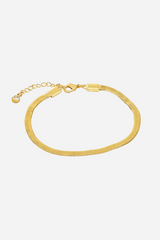 Andcopenhagen - Armbånd - 18 karat guldbelagt - flad slange kæde - Gabi