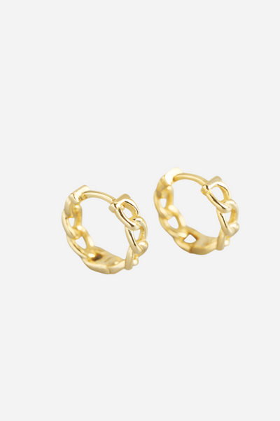 Andcopenhagen - Earrings hoops - 18 carat Gold plated 925 sterling silver - Bine