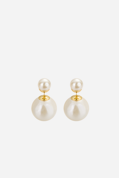 Andcopenhagen - Sophie double pearl Earrings - 18 carat gold plated sterling silver