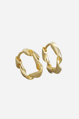 Andcopenhagen - Earrings hoops - 18 carat Gold plated 925 sterling silver - Ditte