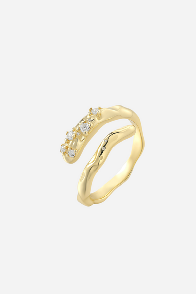 Andcopenhagen - Ring - 18 karat guldbelagt 925 sterlingsølv - Shiny Twist