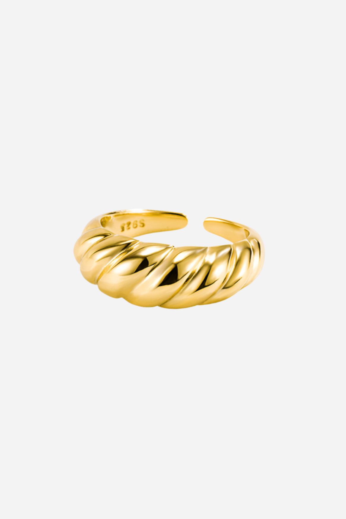 Andcopenhagen - Ring - 18 carat gold plated 925 sterling silver - Curly