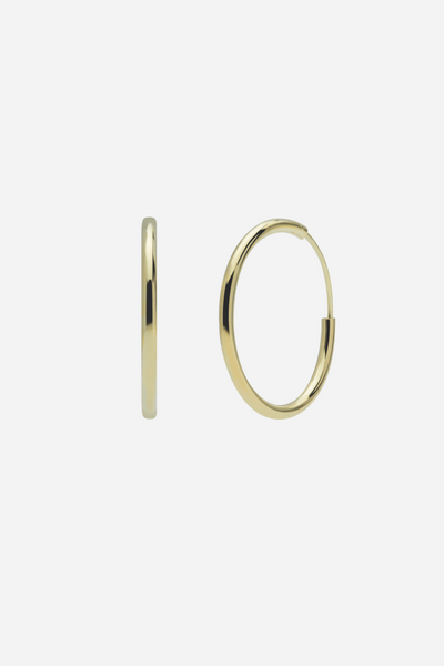 Andcopenhagen - Earrings hoops - 18 carat gold plated 925 sterling silver - Dia