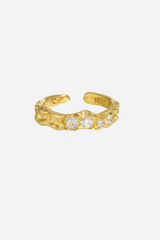 Andcopenhagen - Ring - 18 carat gold plated 925 sterling silver - Aurora zirconia