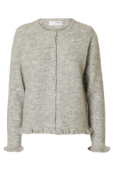 Selected Femme - Cardigan - Light grey melange - Lulu Frill