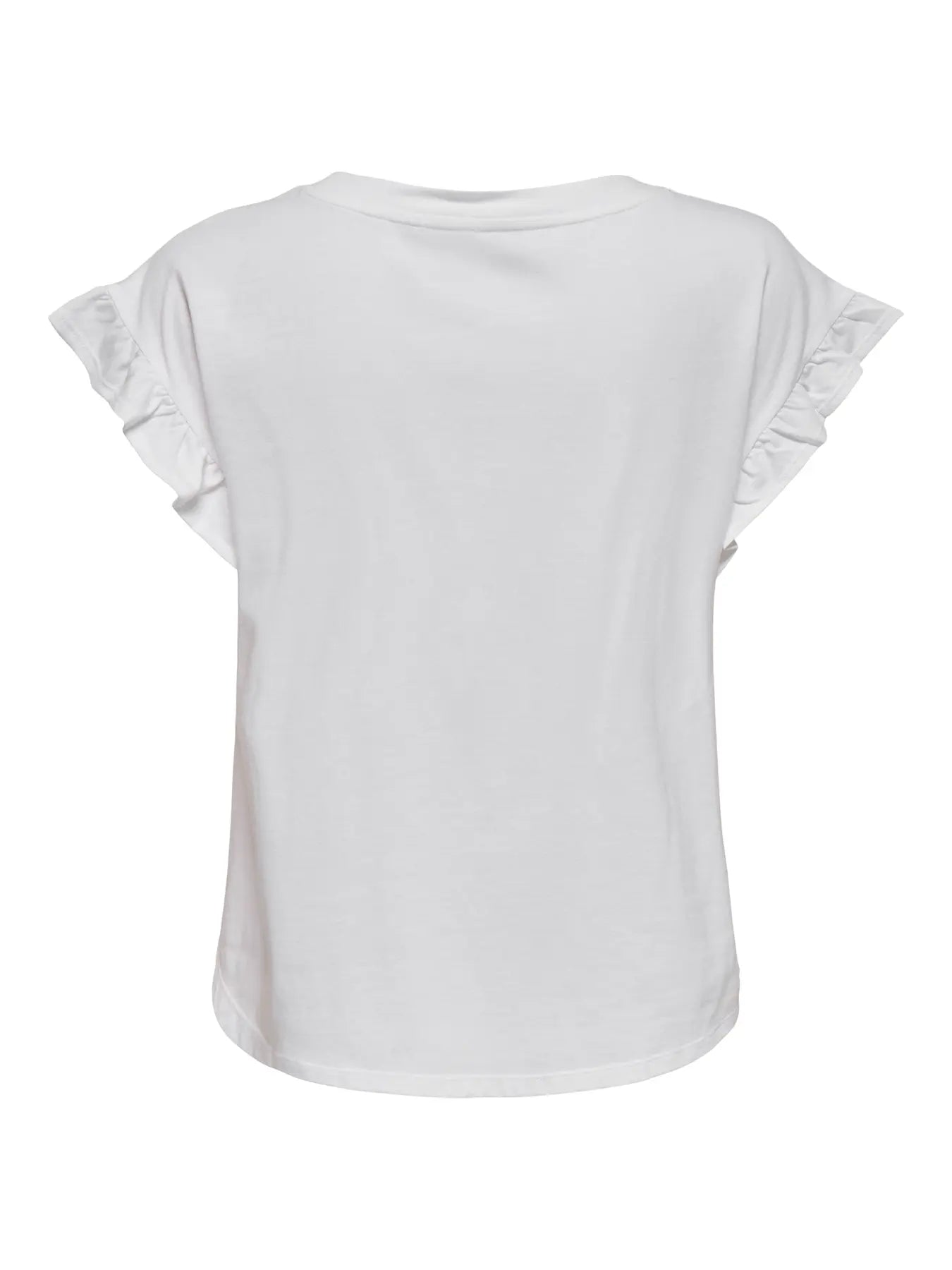 Only - T-shirt - Hvid - Grape s/s frill