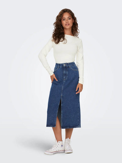 Only - Bluse - Two way deep neck - Cloud Dancer - Ea