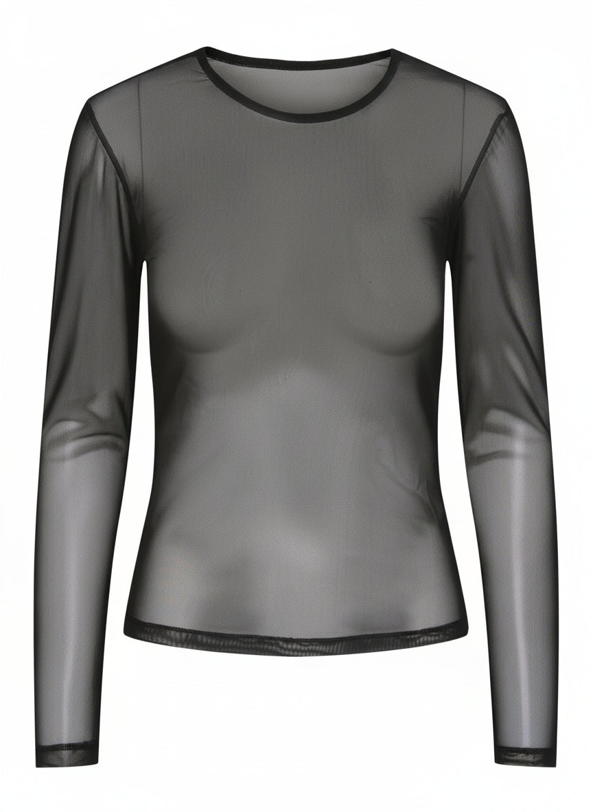 Sassy Copenhagen - Mesh bluse  - Sort - Lydie