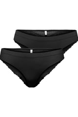 Only - Panties - Brazillian black lace - 2pack - Laura