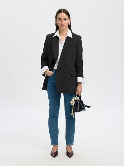 Selected Femme - Blazer - Black Wool - Elin