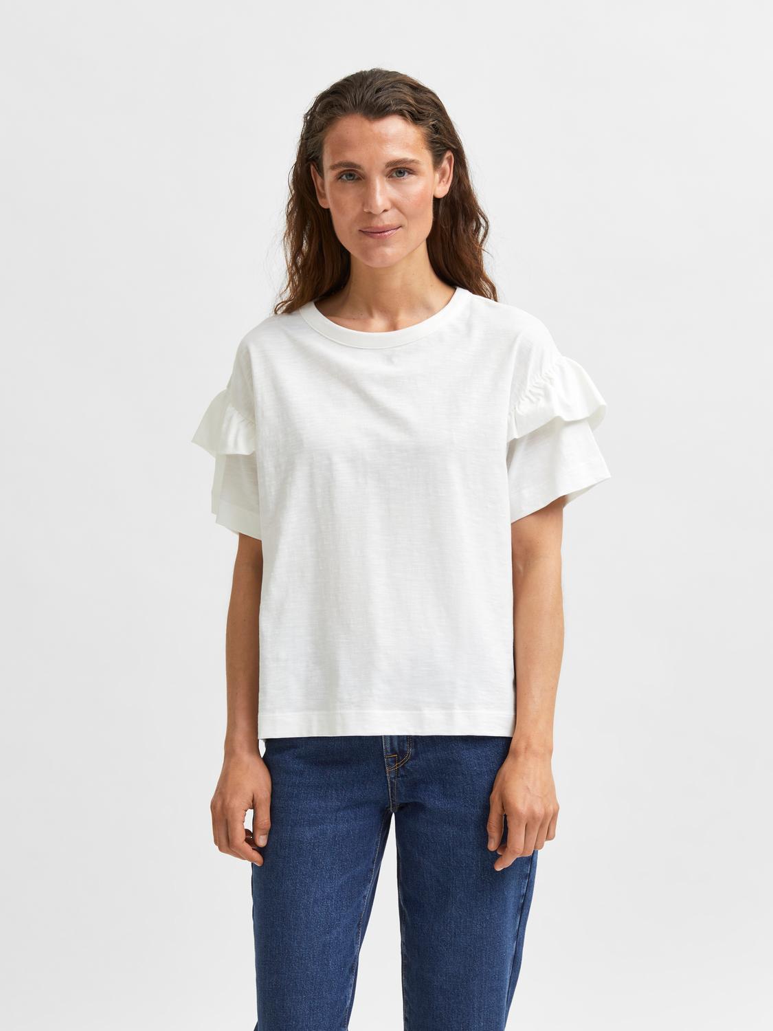 Selected Femme - T-shirt - White - Rylie