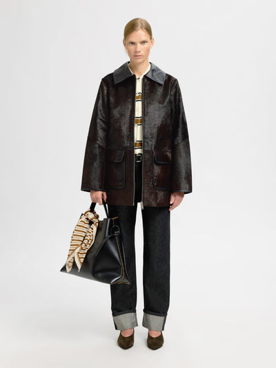 Selected Femme - Læderjakke - Delicioso Black - Karla