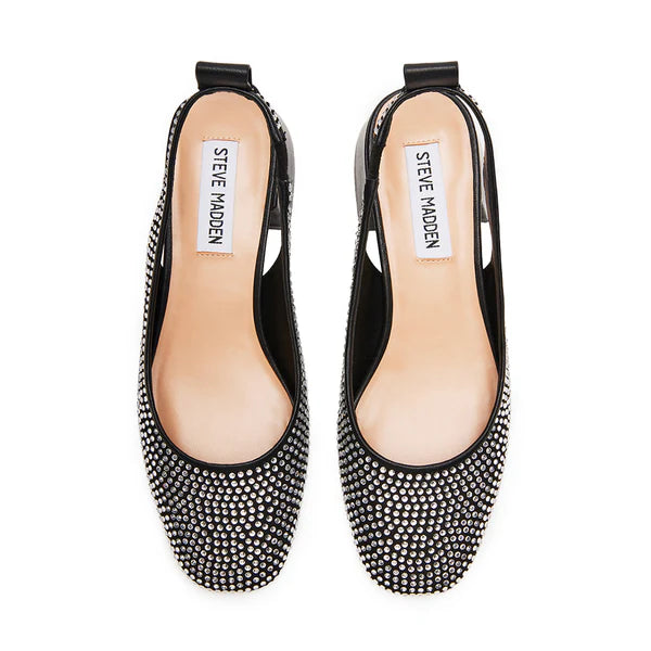 Steve Madden - Højhælet sandal - Black/Rhinestone - Smitten