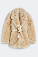 Sportmax - Pels Jakke - Beige - Rosaria