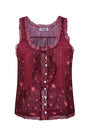 Sassy Copenhagen - Blondetop - Blomstret Bordeaux - Nadine