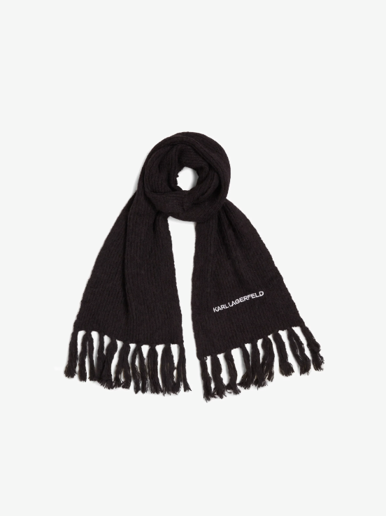 Karl lagerfeld - Neck scarf - Black - ESSENTIAL KNIT SCARF