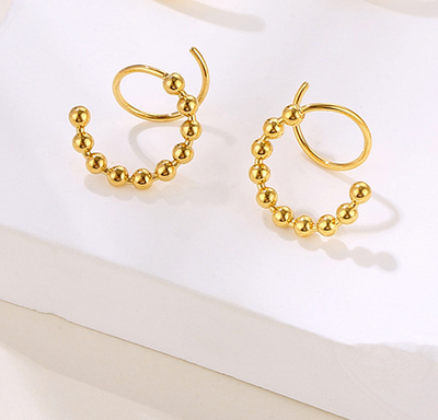 Andcopenhagen - Earrings - 18 carat gold plated stainless steel - Cece