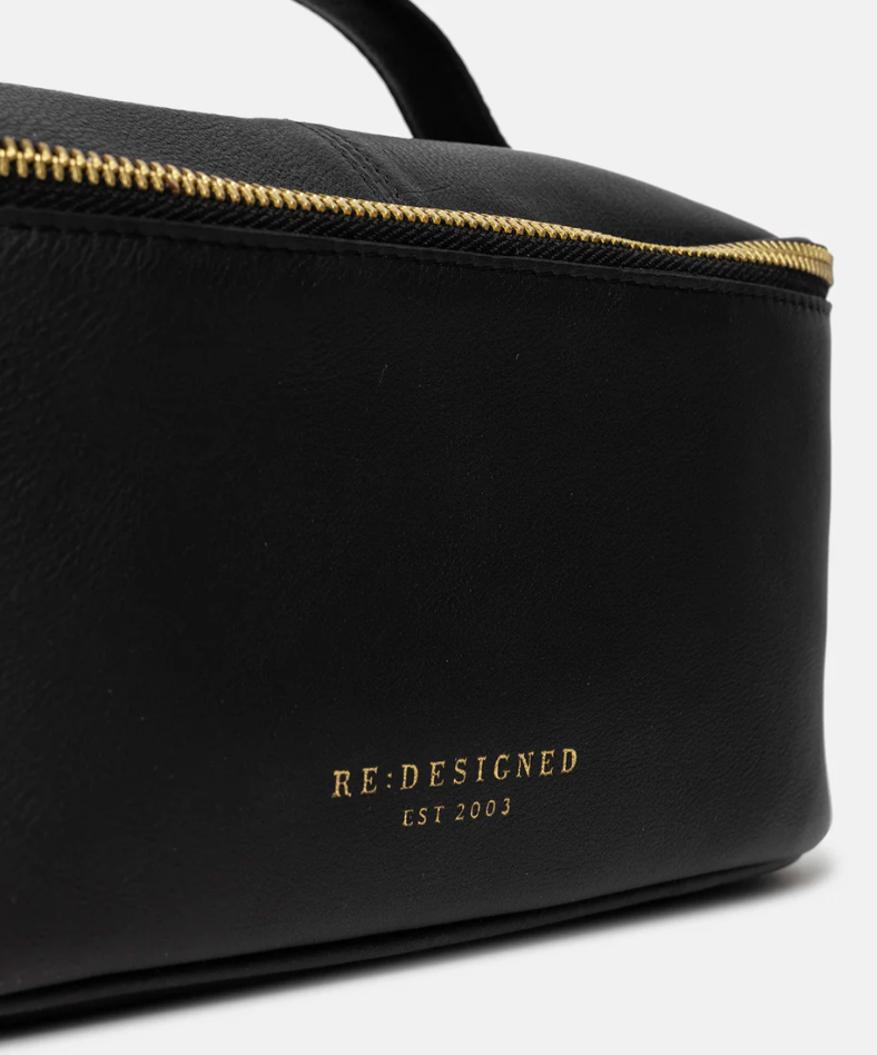 Re:Designed - Kosmetik taske - Sort Helga Big - 100% Læder