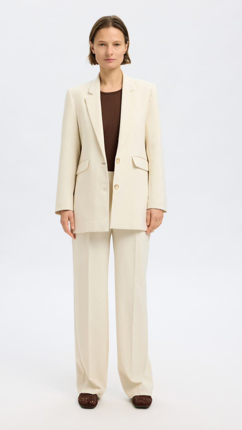 Selected Femme - Bukser - Birch - Rita-Ria cropped