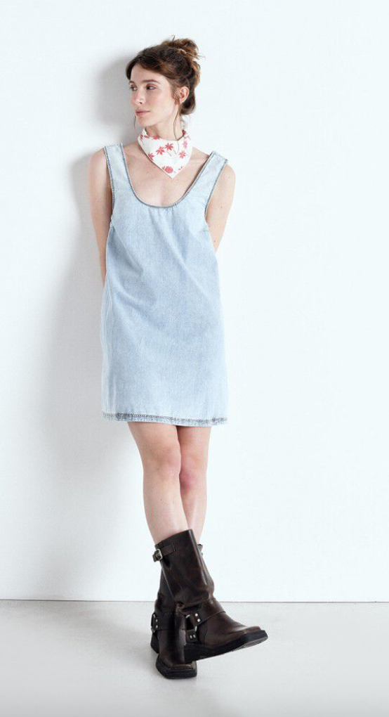 American Vintage - Kjole - Blue snow - Paybou