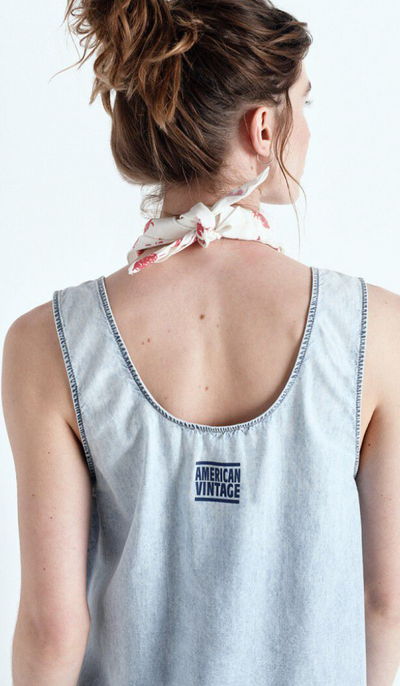 American Vintage - Kjole - Blue snow - Paybou