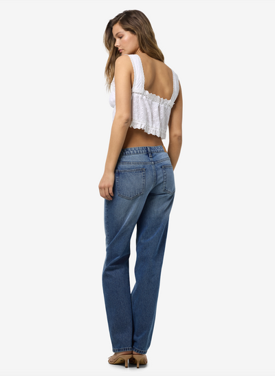 Noisy May - Top - Broderi anglaise hvid - Sommer Cropped