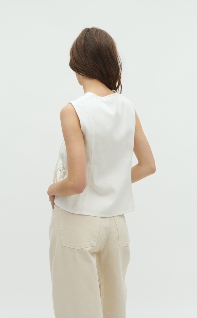 Global Funk - Top - Broderi anglaise White - Ciana Scallop