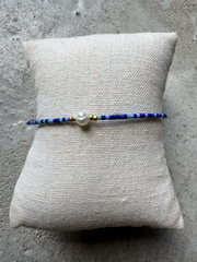 Andcopenhagen - Holly Bracelet - Blue, Turquoise, Pearl & Gold