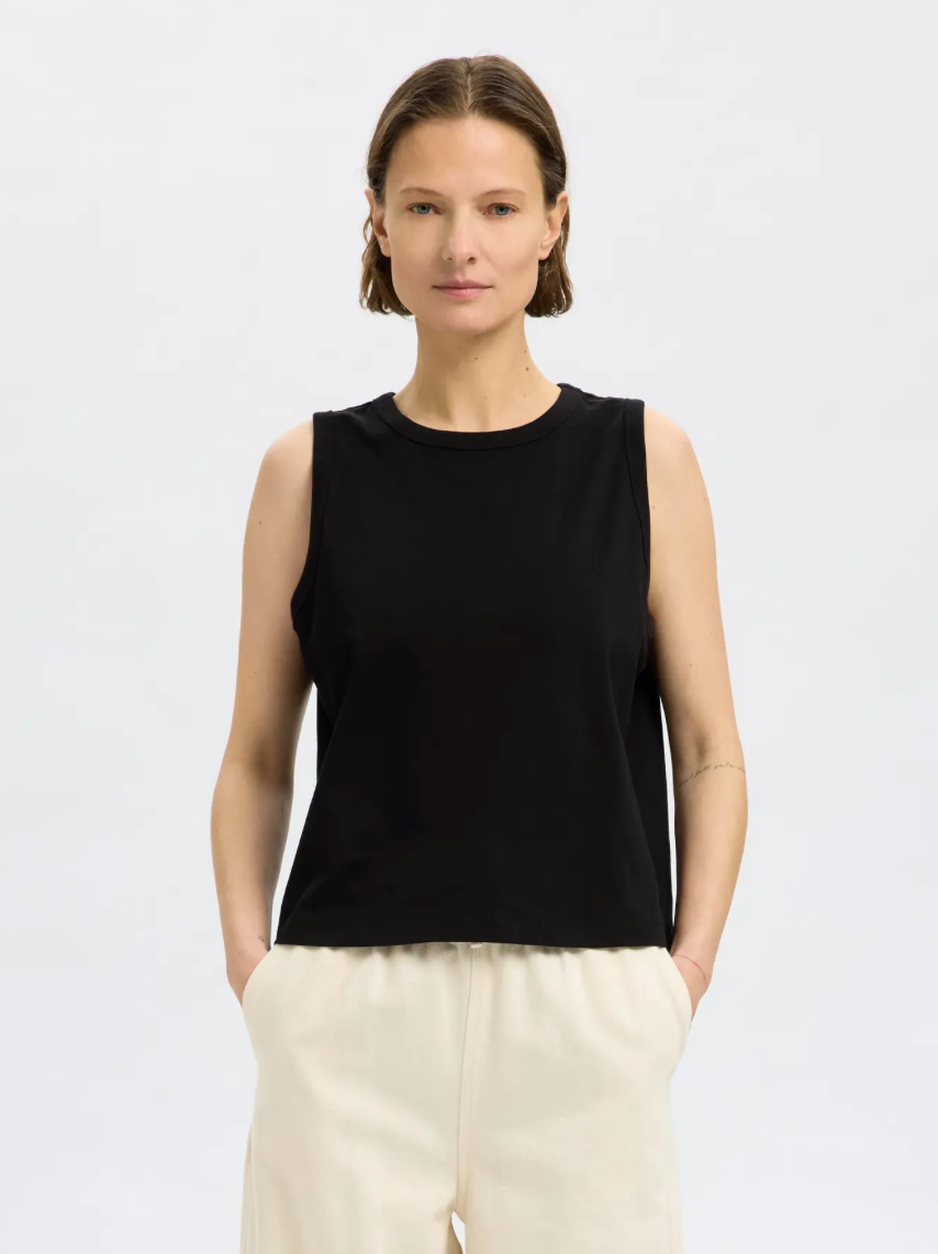 Selected Femme - Tank top - Black - Boxy