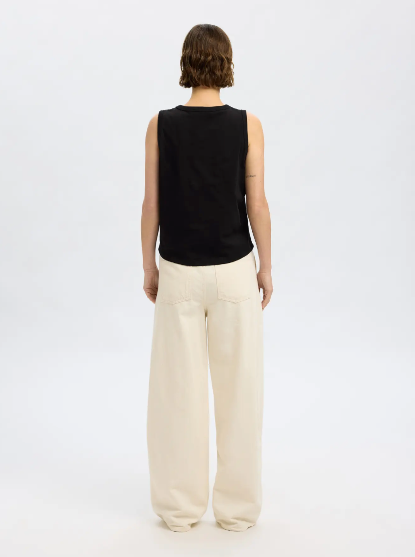 Selected Femme - Tank top - Black - Boxy