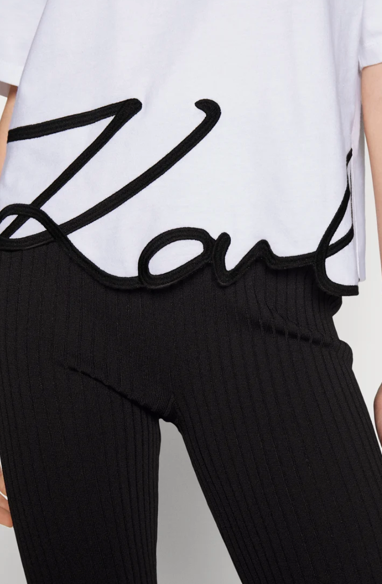 T-shirt - Black - Signature hem - Karl Lagerfeld