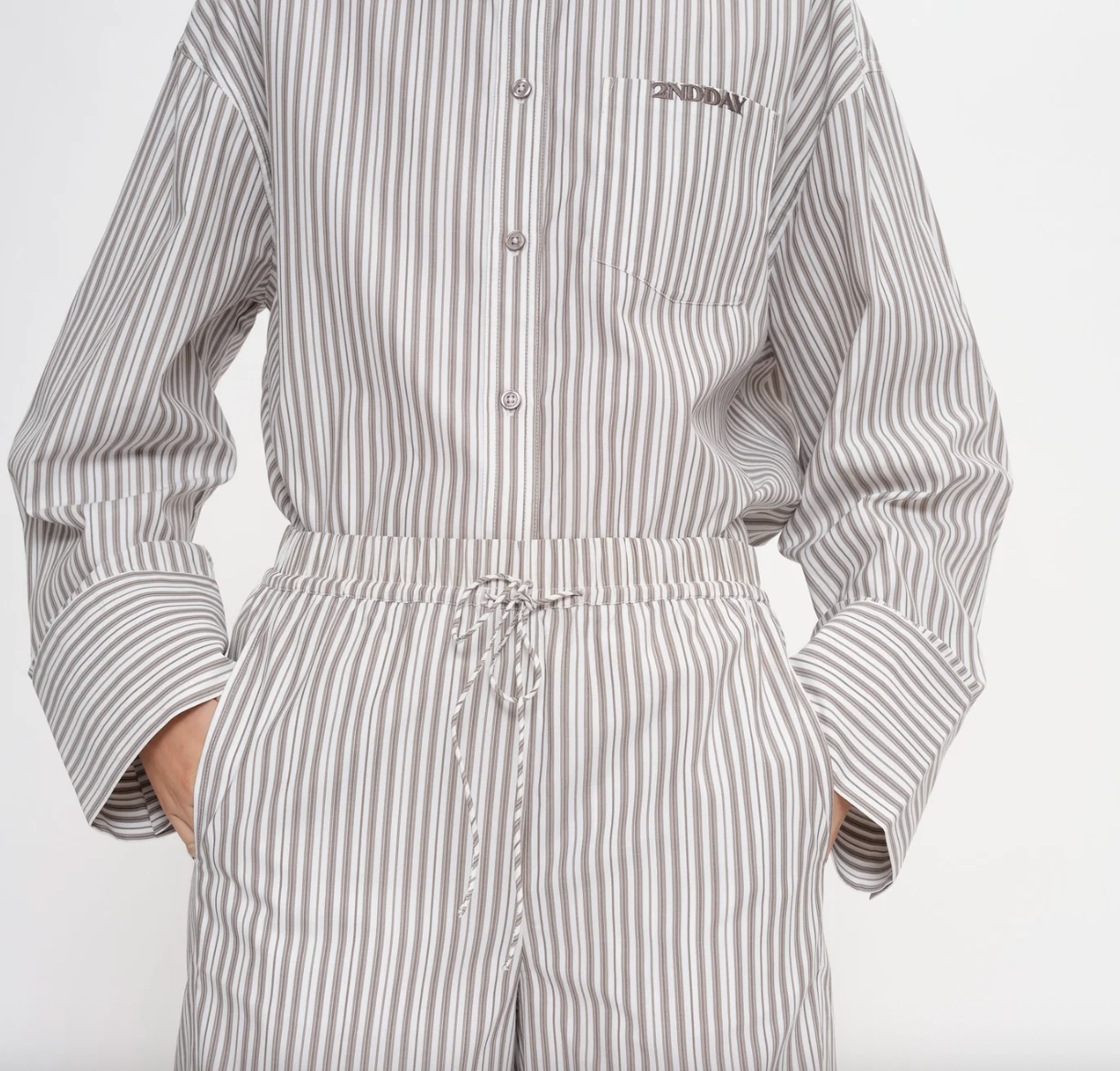 2NDDAY - Skjorte - Walnut Stripe - Clarin