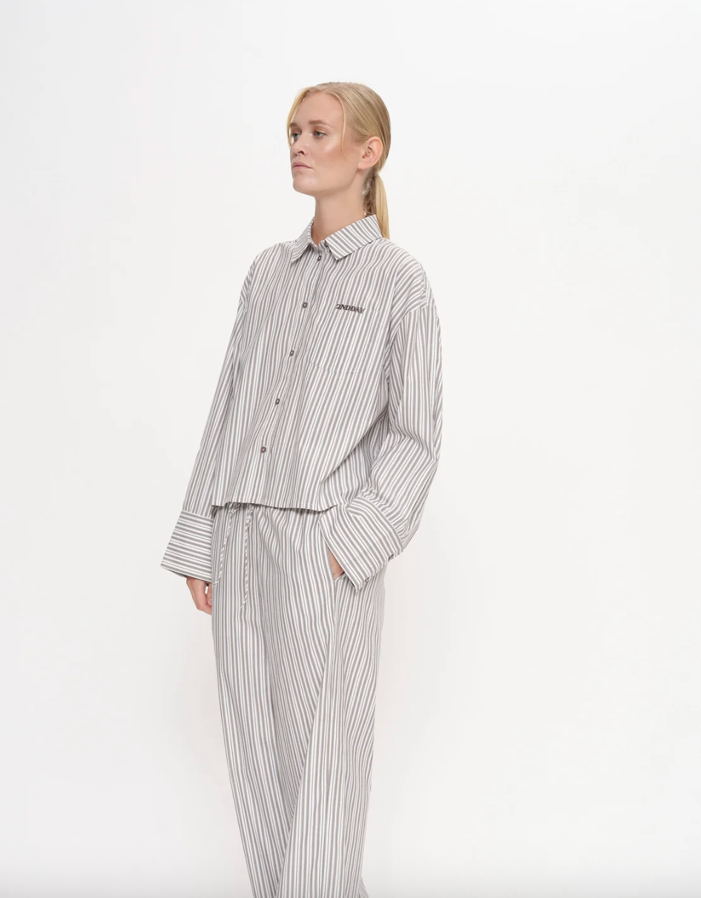 2NDDAY - Skjorte - Walnut Stripe - Clarin