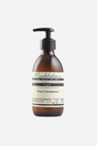Brun flaske med sort pumpe, Munkholm Organic håndsæbe, duft af Rose & Sandelwood, 250 ml.