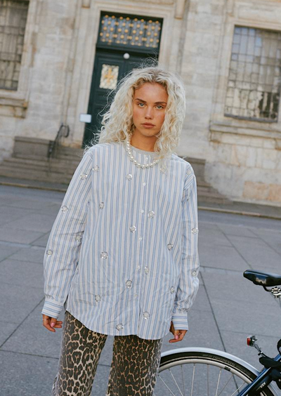 Sissel Edelbo - Skjorte - Dusty Stripes - Vanilla