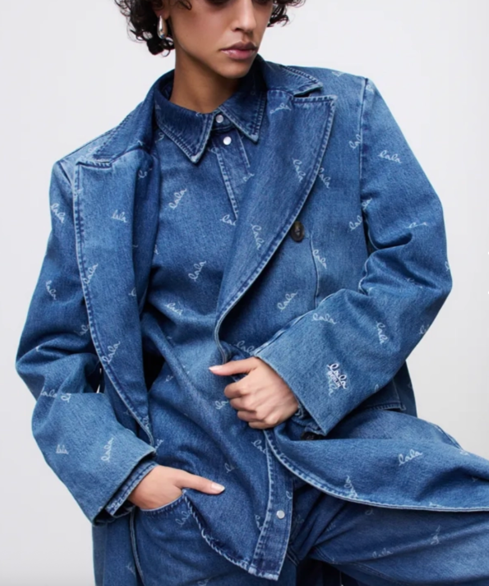 Lala Berlin - Skjorte - Logo Washed denim - Beks
