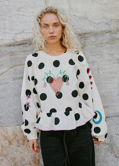 Sissel Edelbo - Bluse - Black Dot - Diana (PREORDER)