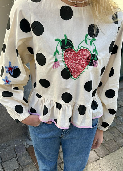 Sissel Edelbo - Bluse - Black Dot - Diana (PREORDER)