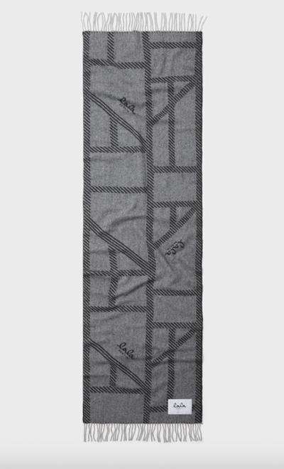Lala Berlin - Halstørklæde - Wool - Light grey/black - Svea - sss